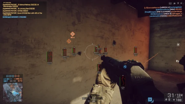 Battlefield 4 wallhack drawing enemies through a solid wall
